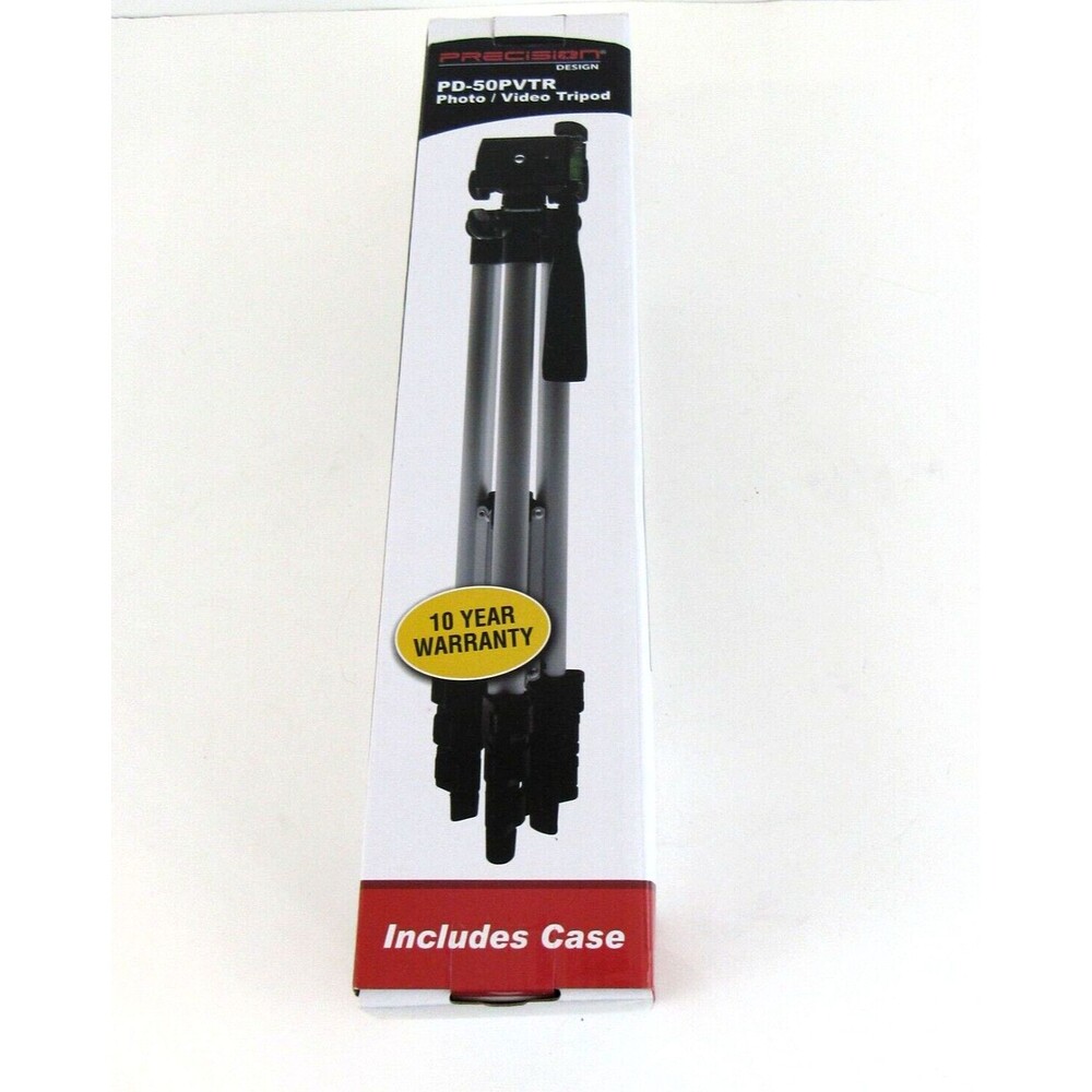 Precision Design 50" Camera Tripod PD-50PVTR Compact Travel with Carrying Case